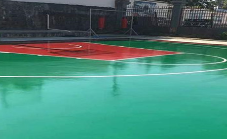 宝坻篮球场翻新地面